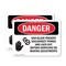 Signmission Saw Blade Present Disconnect Danger Sign, Plastic, 14in W x 10in L, 2PK OS-2PACK-DS-P-1014-L-2447 - alternate 1